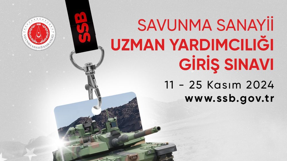 Savunma Sanayii Uzman Yardımcılığı Giriş Sınavı başvuruları başlıyor 