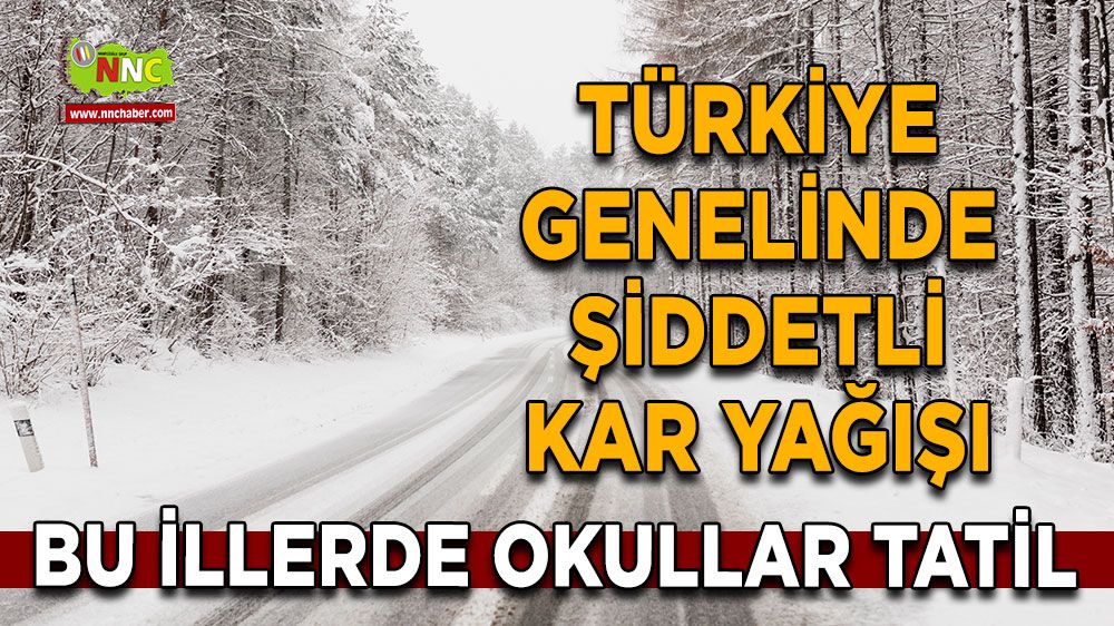 Türkiye genelinde şiddetli kar yağışı Bu illerde okullar tatil