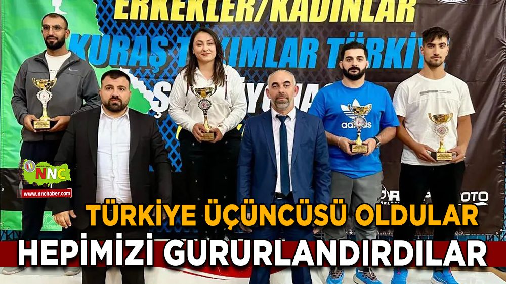 Türkiye üçüncüsü oldular hepimizi gururlandırdılar