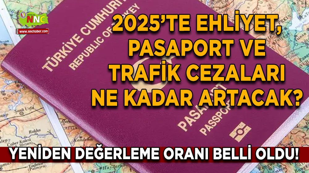 Yeniden Değerleme Oranı Belli Oldu! 2025’te Ehliyet, Pasaport ve Trafik Cezaları Ne Kadar Artacak?