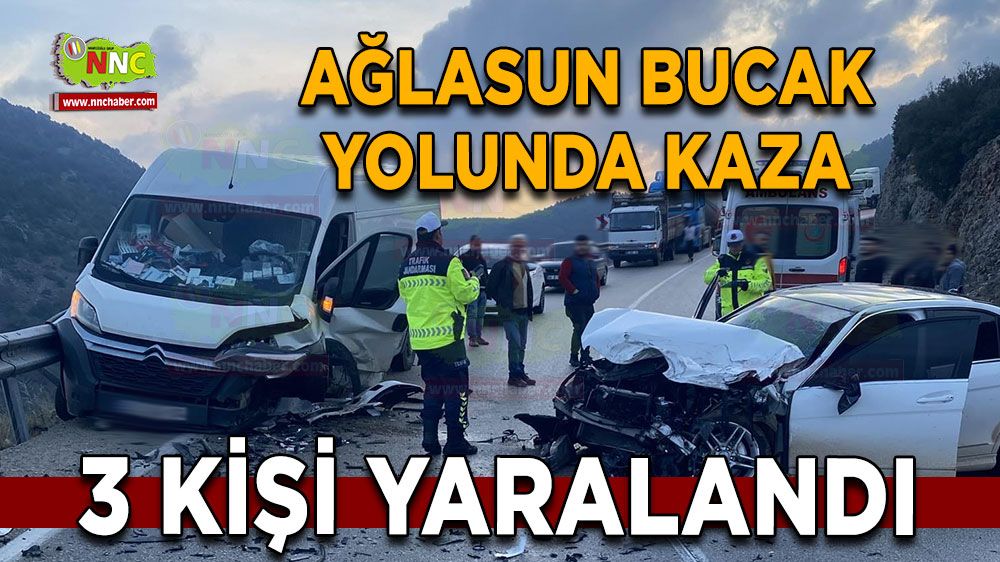 Ağlasun Bucak yolunda çarpıştılar