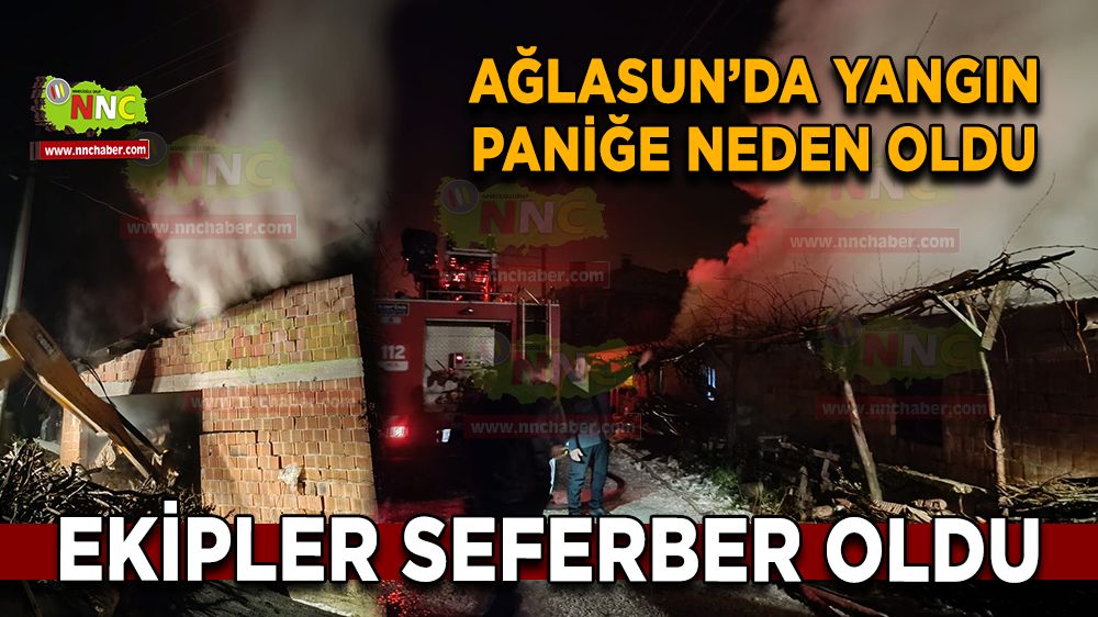 Ağlasun'da yangın paniğe neden oldu