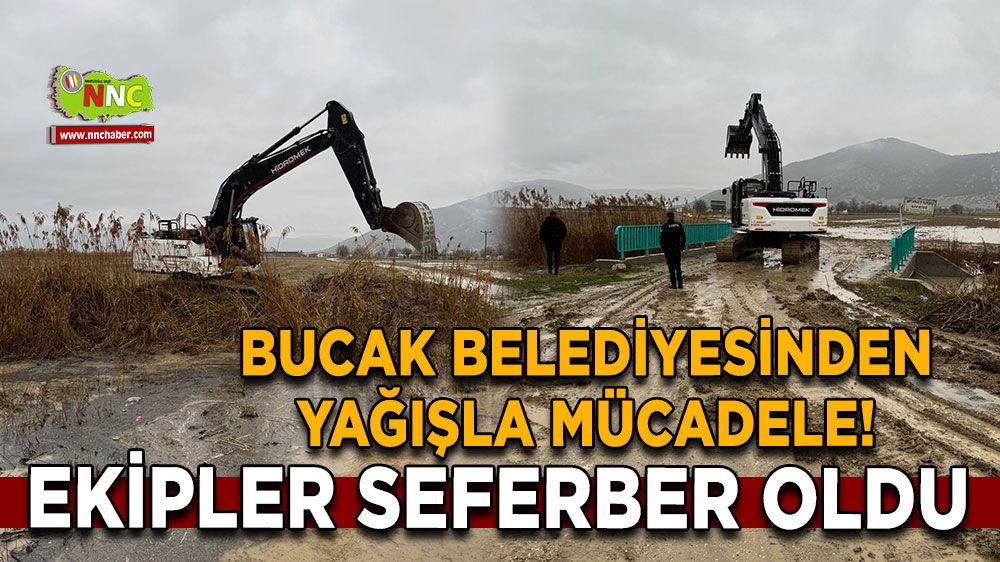 Bucak Belediyesinden yağışla mücadele! Ekipler seferber oldu