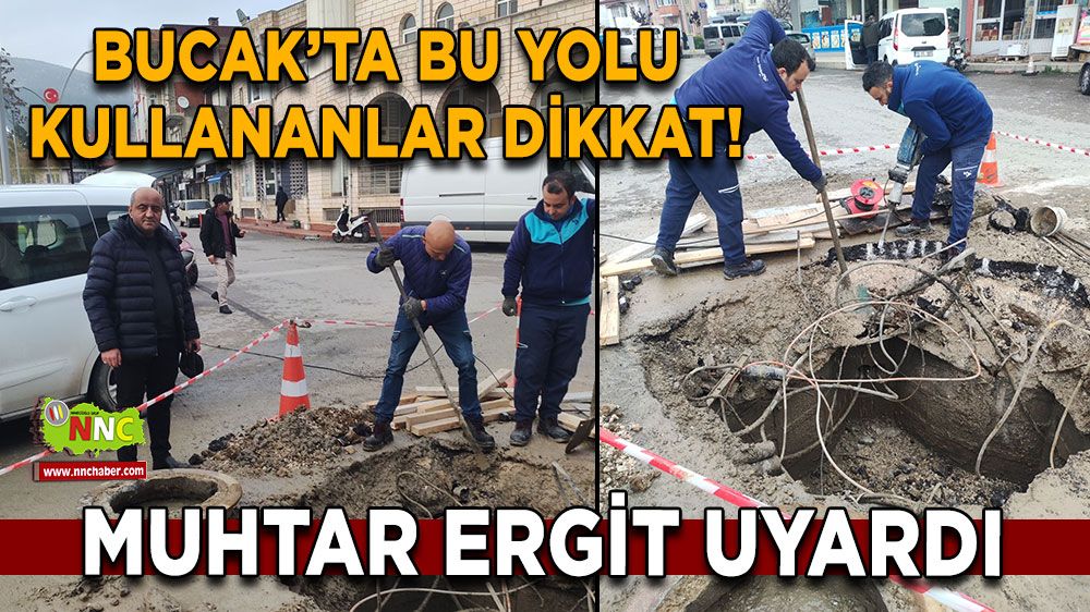 Bucak’ta bu yolu kullananlar dikkat! Tadilat çalışması başladı