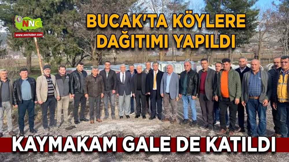 Bucak'ta köylere dağıtımı yapıldı Bayram Gale de katıldı