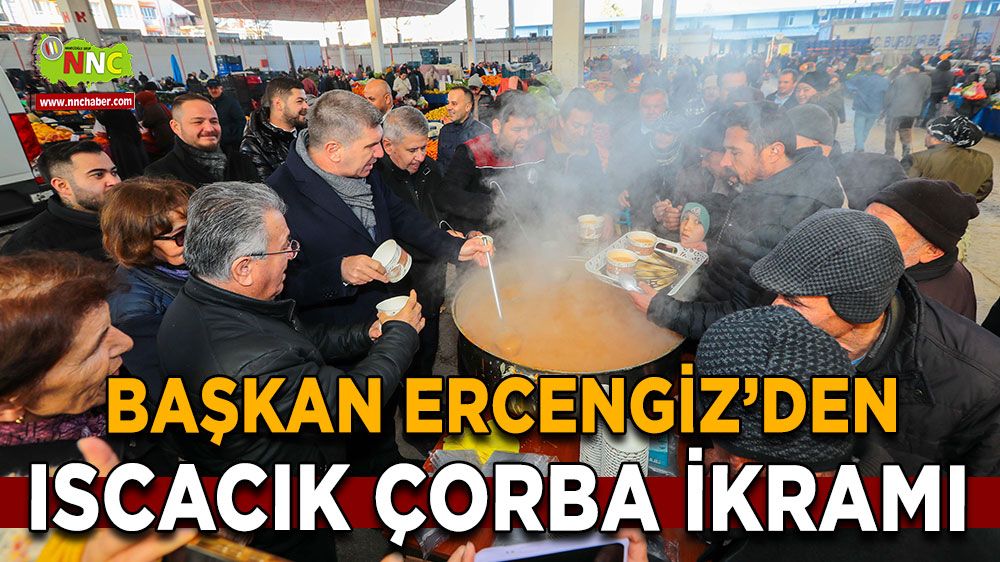 Burdur Belediye Başkanı Ercengiz’den Halk Pazarında Sıcak Çorba İkramı