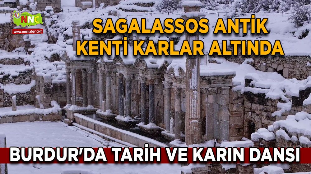 Burdur'da tarih ve karın dansı Sagalassos Antik Kenti karlar altında