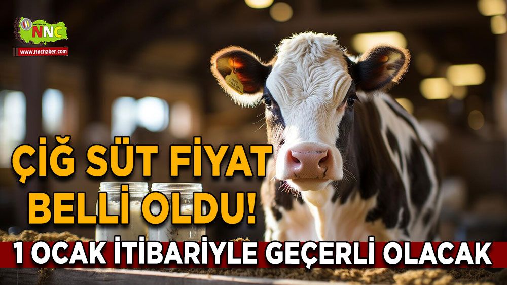 Burdur dahil bu fiyat olacak! Çiğ Süt Fiyat belli oldu! 1 Ocak itibariyle geçerli olacak