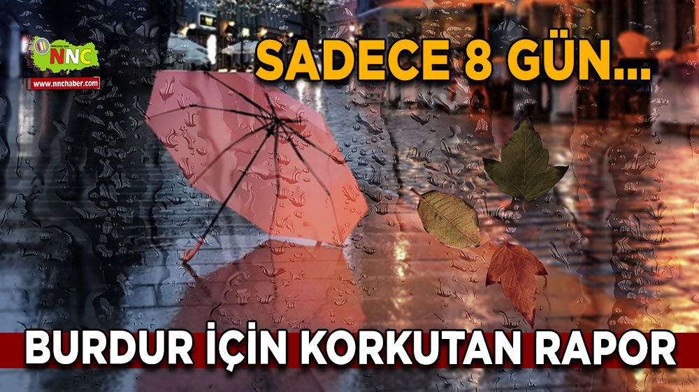 Burdur için korkutan raporlar Sadece 8 gün...