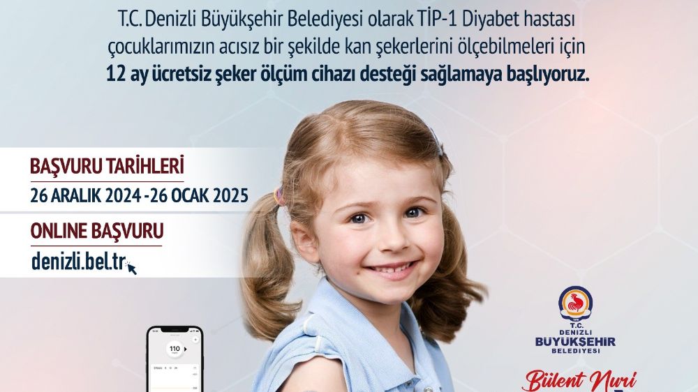 Denizli Büyükşehir Belediyesi'nden diyabetli çocuklara konforlu yaşam desteği! Sensörlü cihaz başvuruları başladı