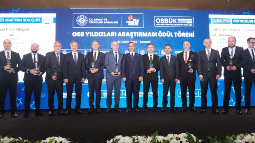 Denizli Organize Sanayi Bölgesi, 'OSB'nin yıldızlarına en çok katkı veren OSB' ödülünü kazandı