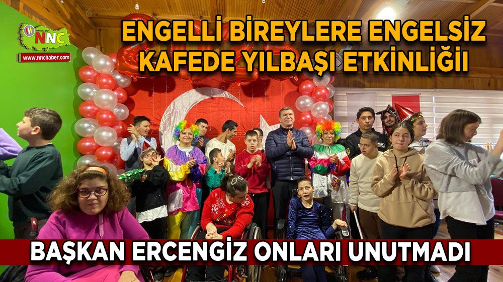 Engelli bireylere engelsiz kafede yılbaşı etkinliği Ali Orkun Ercengiz onları unutmadı