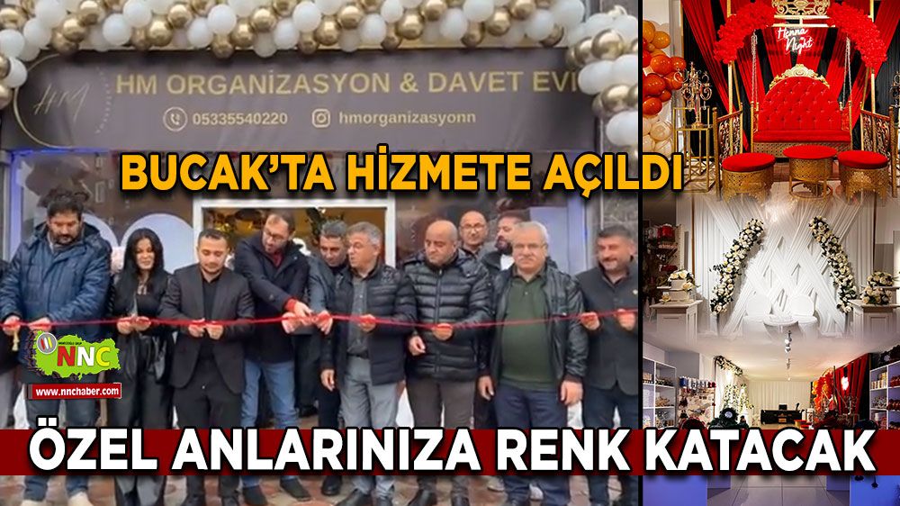 HM Organizasyon ve Davet Evi Bucak'ta hizmete açıldı Özel anlarınıza renk katacak