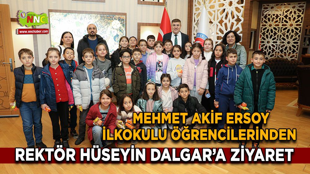 Mehmet Akif Ersoy İlkokulu Öğrencilerinden MAKÜ Rektörü Dalgar’a Anlamlı Ziyaret