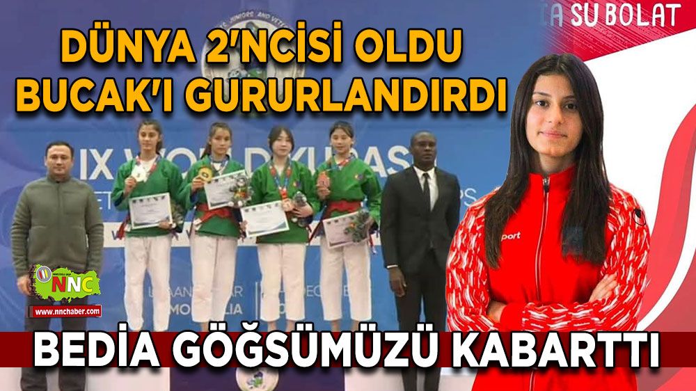 Milli sporcumuz göğsümüzü kabarttı Dünya 2'ncisi oldu Bucak'ı gururlandırdı