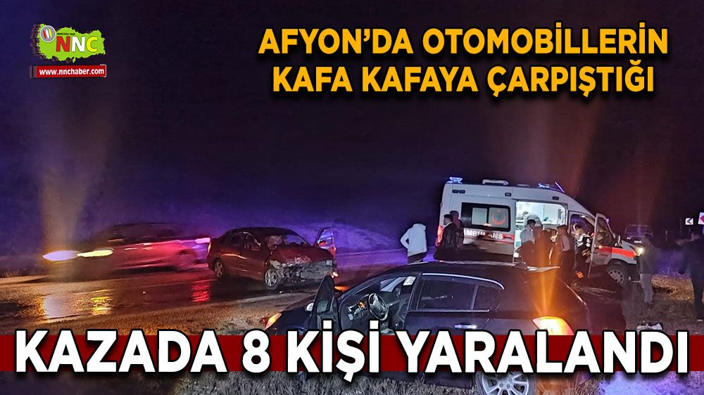 Afyon'da feci kaza! 8 kişi yaralandı