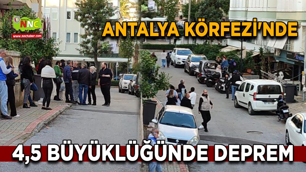 Alanya açıklarında 4,5 büyüklüğünde deprem