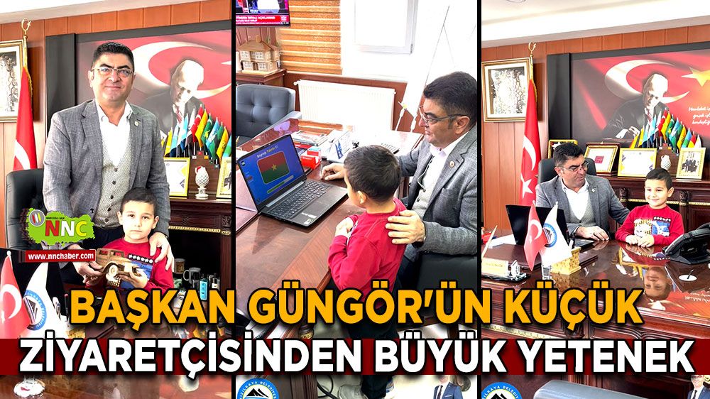 Başkan İlkay Güngör'ün küçük ziyaretçisinden büyük yetenek