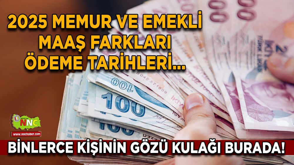 Binlerce kişinin gözü kulağı burada! 2025 memur ve emekli maaş farkları ödeme tarihleri...