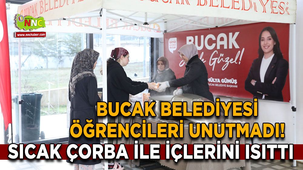 Bucak Belediyesi öğrencileri unutmadı! Sıcak çorba ile içlerini ısıttı