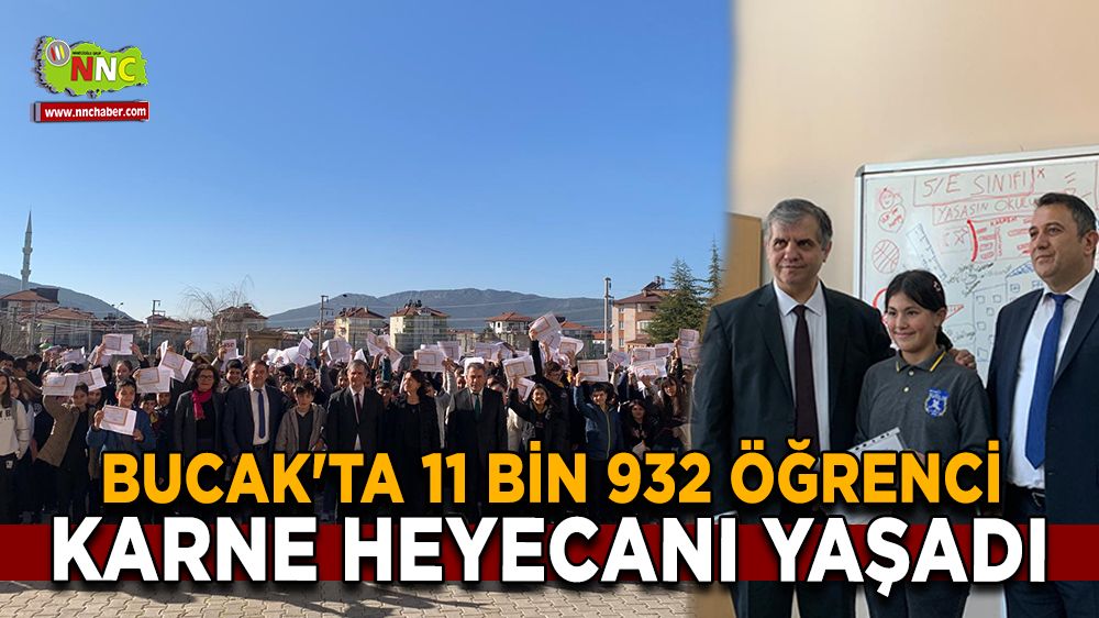 Bucak'ta 11 Bin 932 Öğrenci karne heyecanı yaşadı