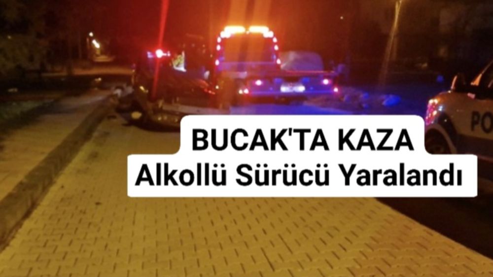 Bucak'ta gecenin olayı Sürücü Takla Atarak Yaralandı