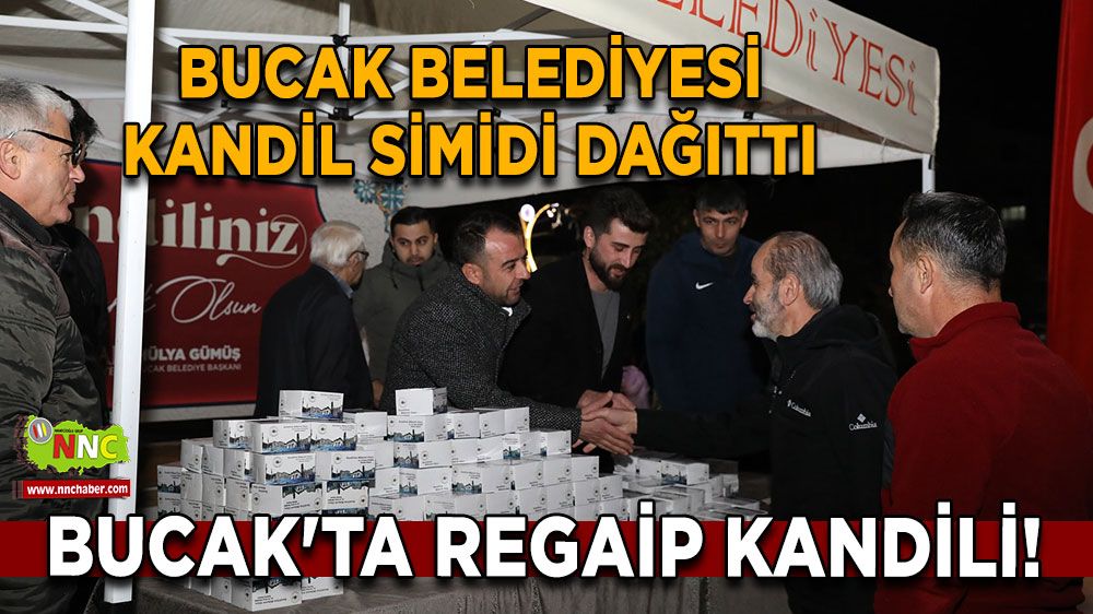 Bucak'ta Regaip Kandili! Bucak Belediyesi kandil simidi dağıttı