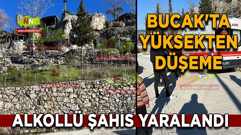 Bucak'ta son dakika haberi Yüksekten düşen alkollü şahıs yaralandı