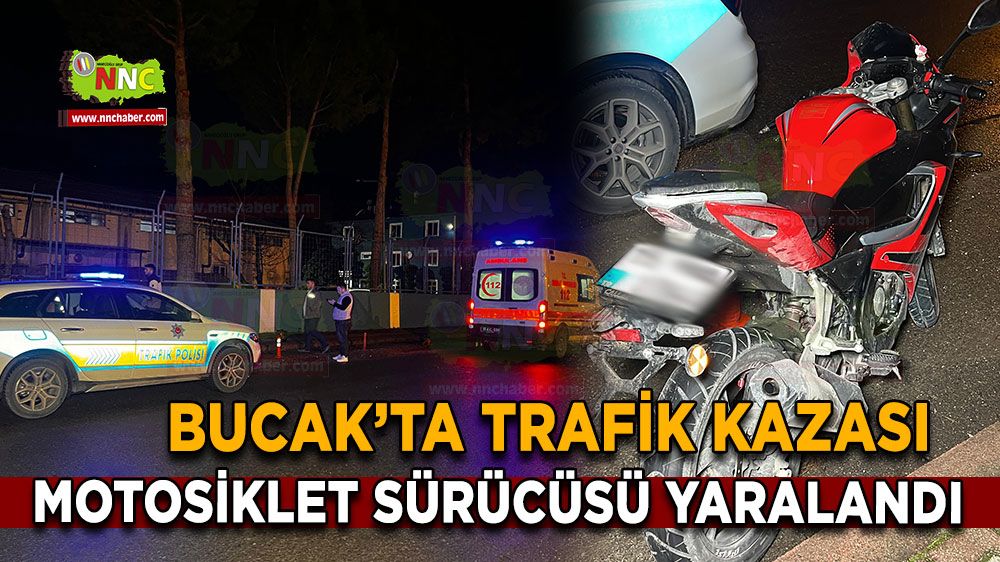 Bucak’ta trafik kazası Motosiklet sürücüsü yaralandı