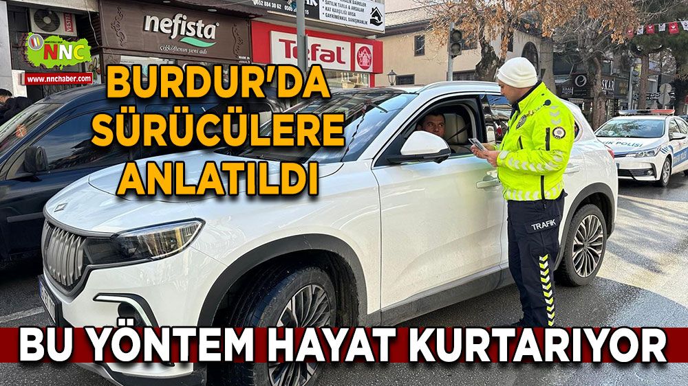 Burdur’da trafikte hayat kurtaran fermuar sistemi uygulaması