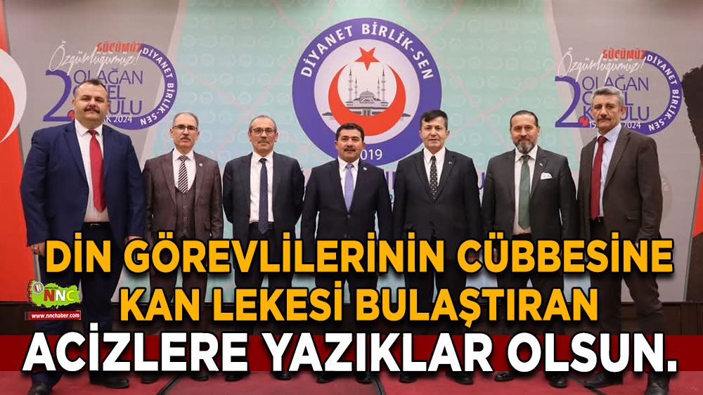 Din görevlilerinin cübbesine kan lekesi bulaştıran acizlere yazıklar olsun