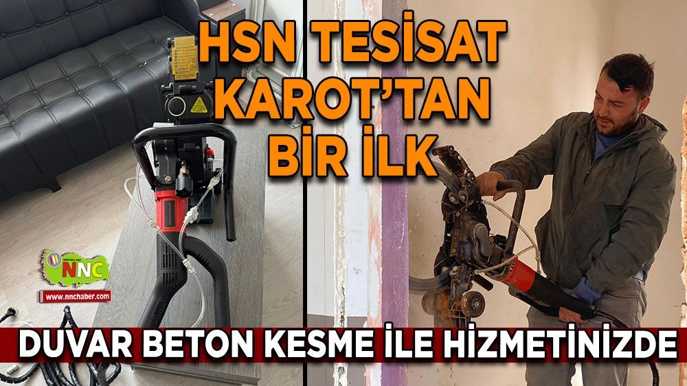 HSN Tesisat KAROT’tan bir ilk Duvar beton kesme ile hizmetinizde