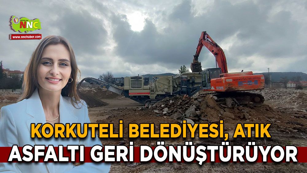 Korkuteli Belediyesi atık asfaltları geri dönüştürerek tasarruf sağlıyor