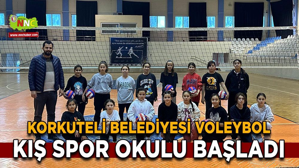 Korkuteli Belediyesi kış dönemi voleybol spor okulu açıldı