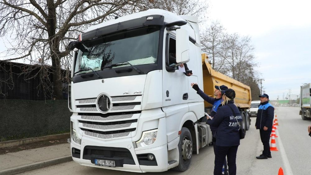 Ordu'da ağır tonajlı araçlara denetim