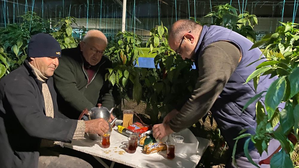 Antalya'da çiftçilerde don tehlikesine karşı gece nöbeti tutuyor