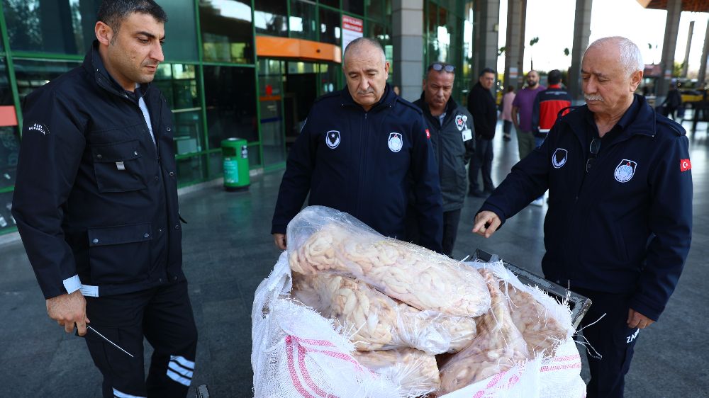 Antalya'da sağlık tehditi taşıyan 300 kilogram sakatata el konuldu