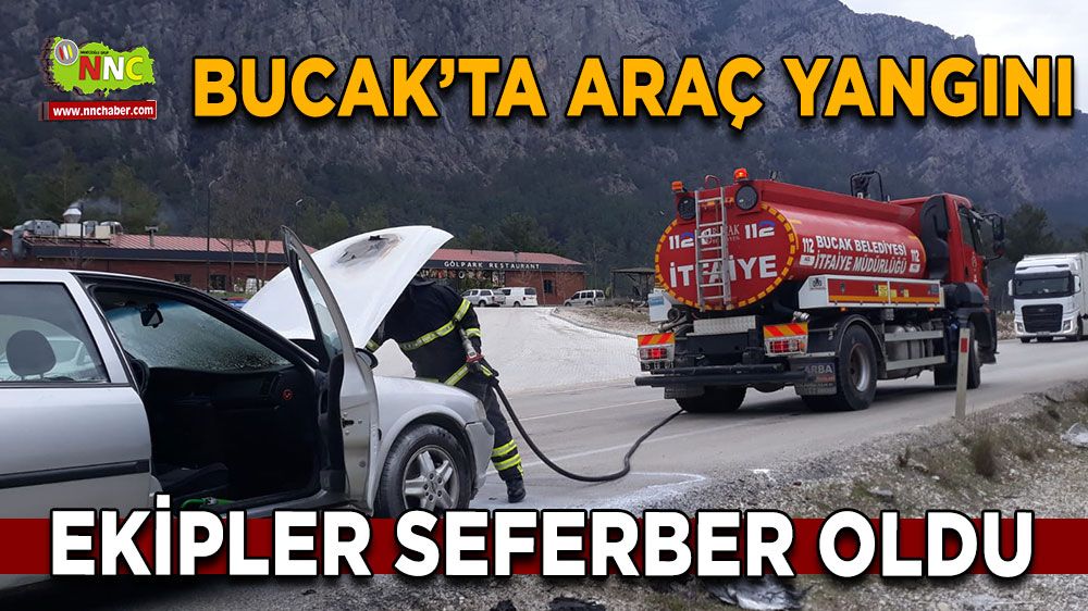 Antalya-Isparta yolunda araç yangını Ekipler seferber oldu