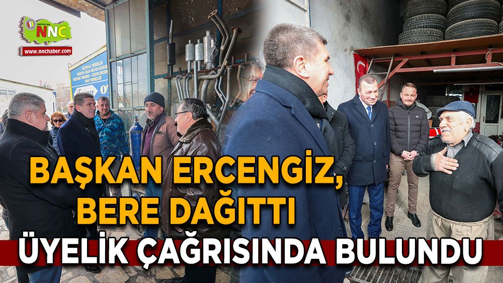 Başkan Ercengiz, esnafa bere dağıtıp, üyelik çağrısında bulundu