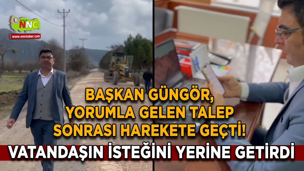 Başkan Güngör, yorumla gelen talep sonrası harekete geçti! Vatandaşın isteğini yerine getirdi