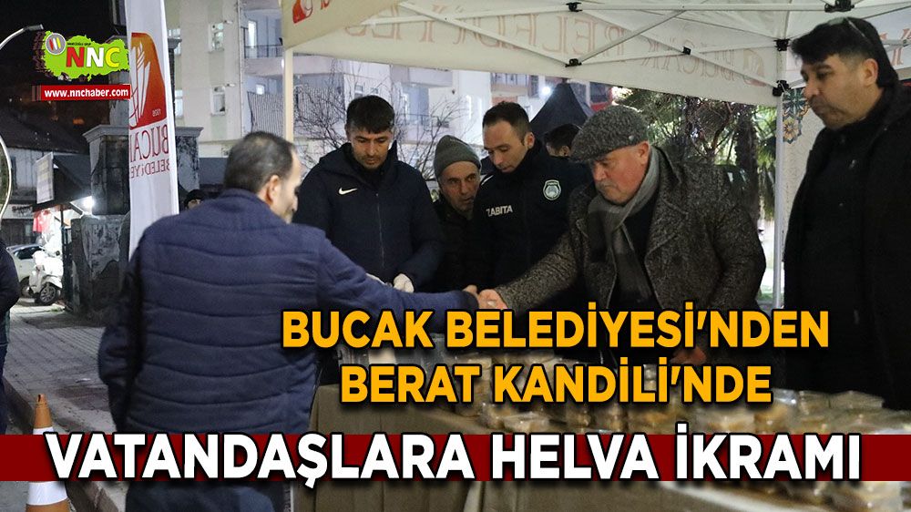 Bucak Belediyesi'nden Berat Kandili'nde helva ikramı