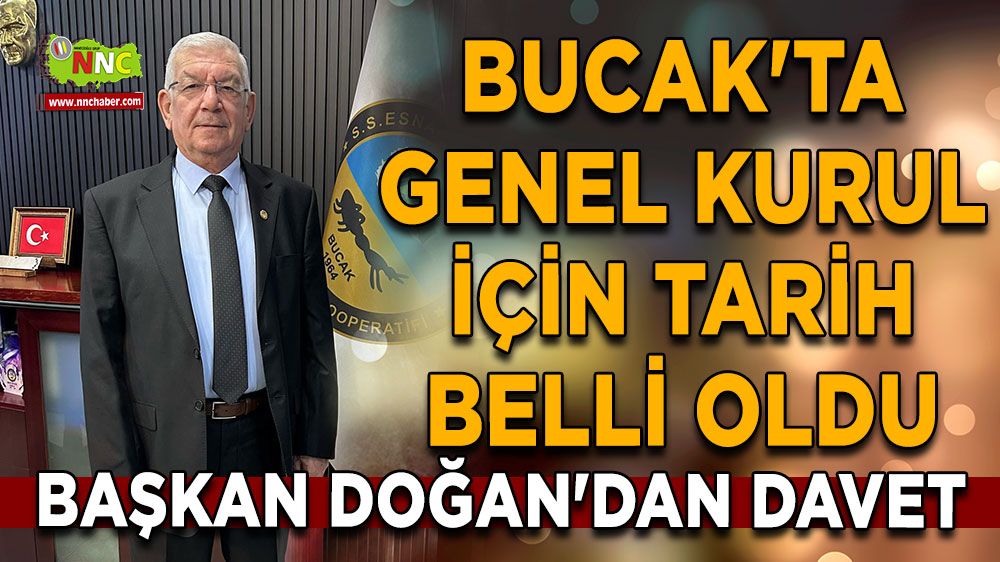 Bucak'ta genel kurul için tarih belli oldu Başkan Doğan'dan davet