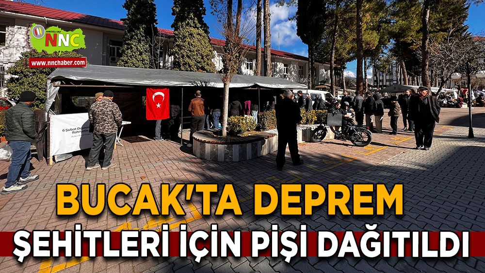 Burdur Bucak'ta deprem şehitleri için pişi dağıtıldı