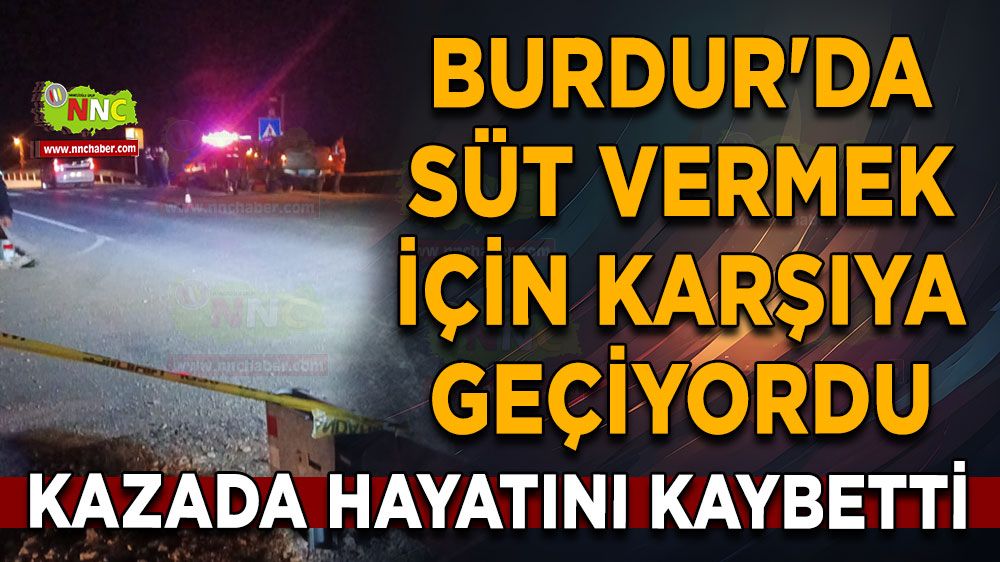 Burdur'da trafik kazası can aldı Süt vermek için karşıya geçiyordu