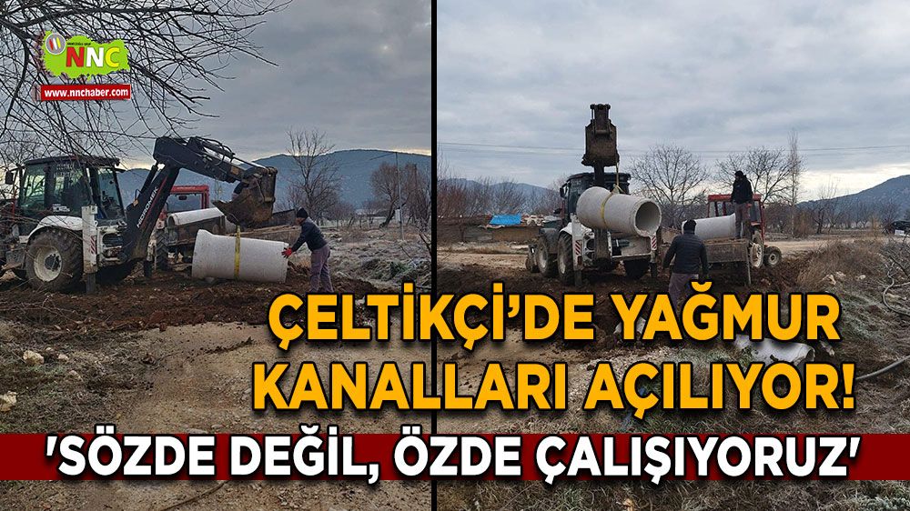 Çeltikçi’de yağmur kanalları açılıyor! Başkan Ezin 'Sözde değil, özde çalışıyoruz'