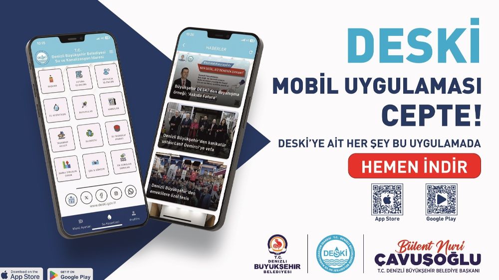 Denizli Büyükşehir DESKİ mobil uygulaması hayata geçirildi