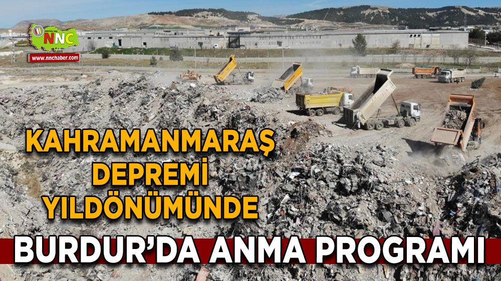 Kahramanmaraş Depremi yıldönümünde Burdur’da anma programı