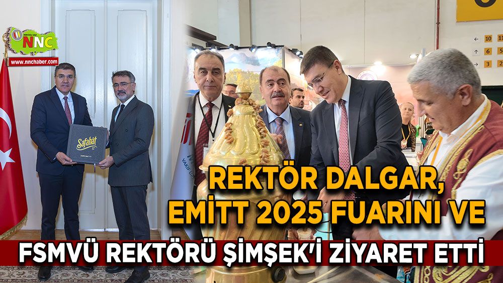 Rektör Dalgar, Emitt 2025 Fuarını ve FSMVÜ Rektörü Şimşek'i ziyaret etti