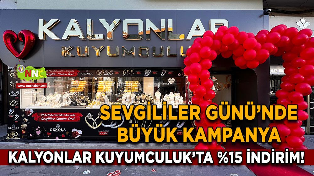 Sevgililer Günü’nde büyük indirim Kalyonlar Kuyumculuk’ta %15 indirim!