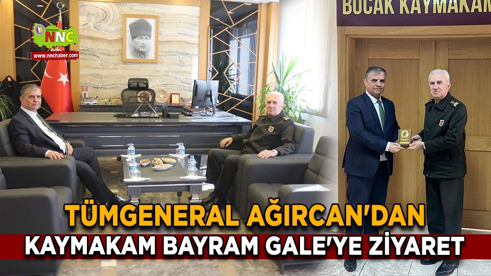 Tümgeneral Hurşit Ağırcan'dan Kaymakam Bayram Gale'ye ziyaret